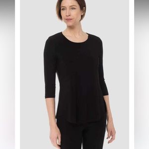 Joseph Ribkoff Black Three Courter Length Top